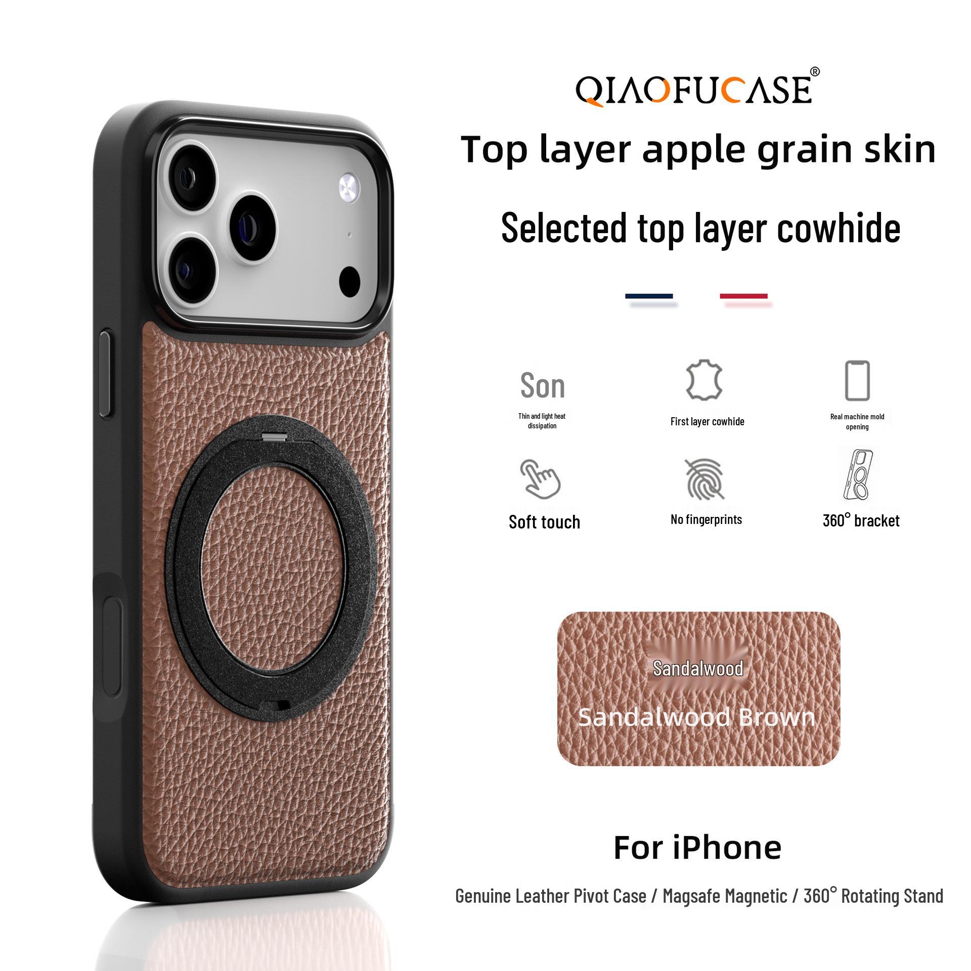 Apple iPhone 17 Pro Max, 16 Pro Max, 15 Pro Leather Rotating Drop-Proof Case with Bracket 15 Pro Max
Apple iPhone 17 Pro Max, 16 Pro Max, 15 Pro Leather Rotating Drop-Proof Case with Bracket 15 Pro Max