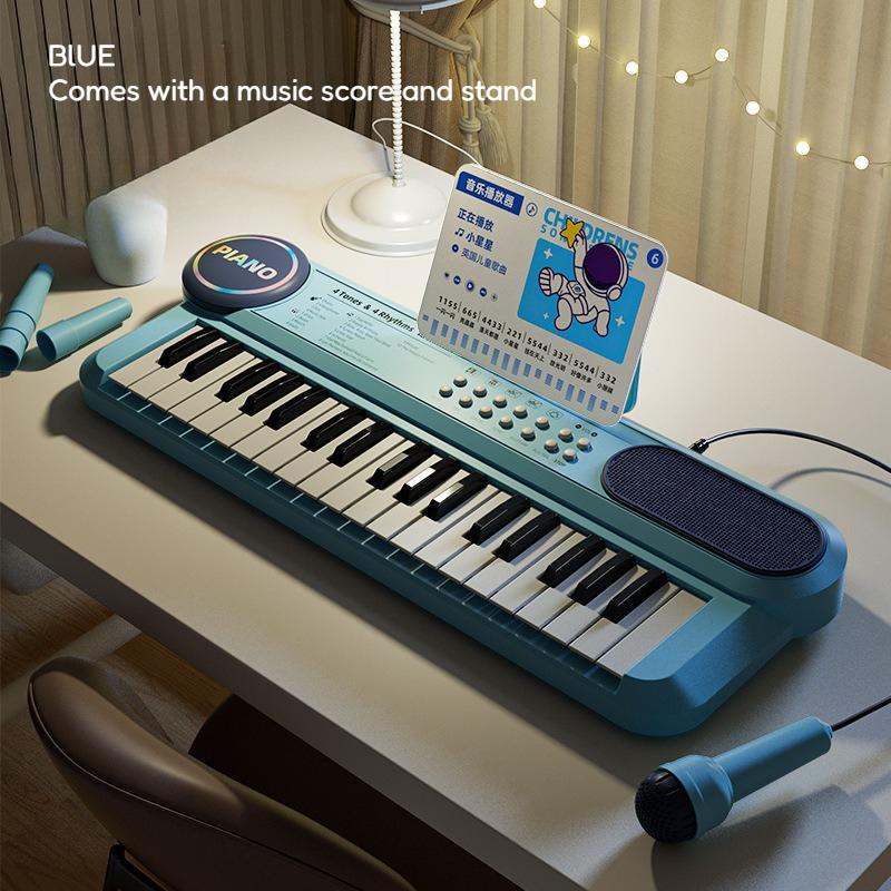 Детское пианино-клавиатура 37 клавиш, музыкальная игрушка с микрофоном, ноты для раннего обучения, интерактивная игра, лучший подарок для детей от 3 до 6 лет синий
Детское пианино-клавиатура 37 клавиш, музыкальная игрушка с микрофоном, ноты для раннего обучения, интерактивная игра, лучший подарок для детей от 3 до 6 лет синий