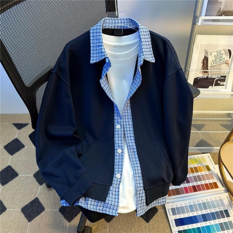 Men s Fake Two-Piece Plaid Collar Sweatshirt Jacket Casual Loose Coat XXXL темно-синього кольору
Men s Fake Two-Piece Plaid Collar Sweatshirt Jacket Casual Loose Coat XXXL темно-синього кольору