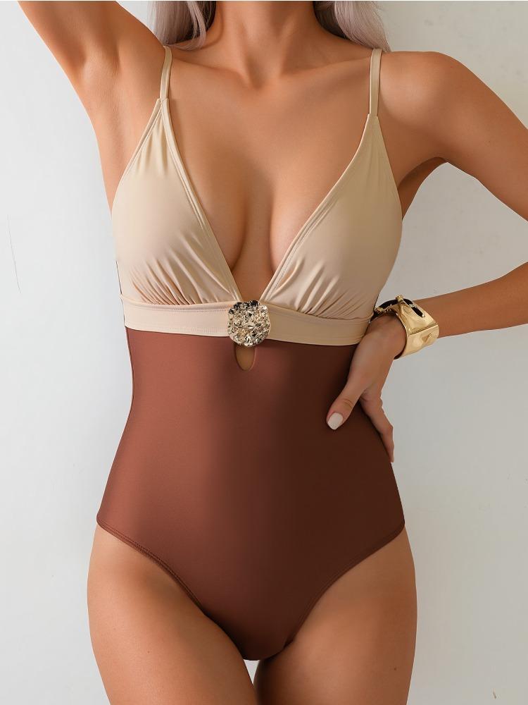 Color Block Nylon One Piece Sexy Hollow Out Slim Fit Bikini Swimsuit Women Fashion Elegant Beach Vacation Bathing Suit S
Color Block Nylon One Piece Sexy Hollow Out Slim Fit Bikini Swimsuit Women Fashion Elegant Beach Vacation Bathing Suit S