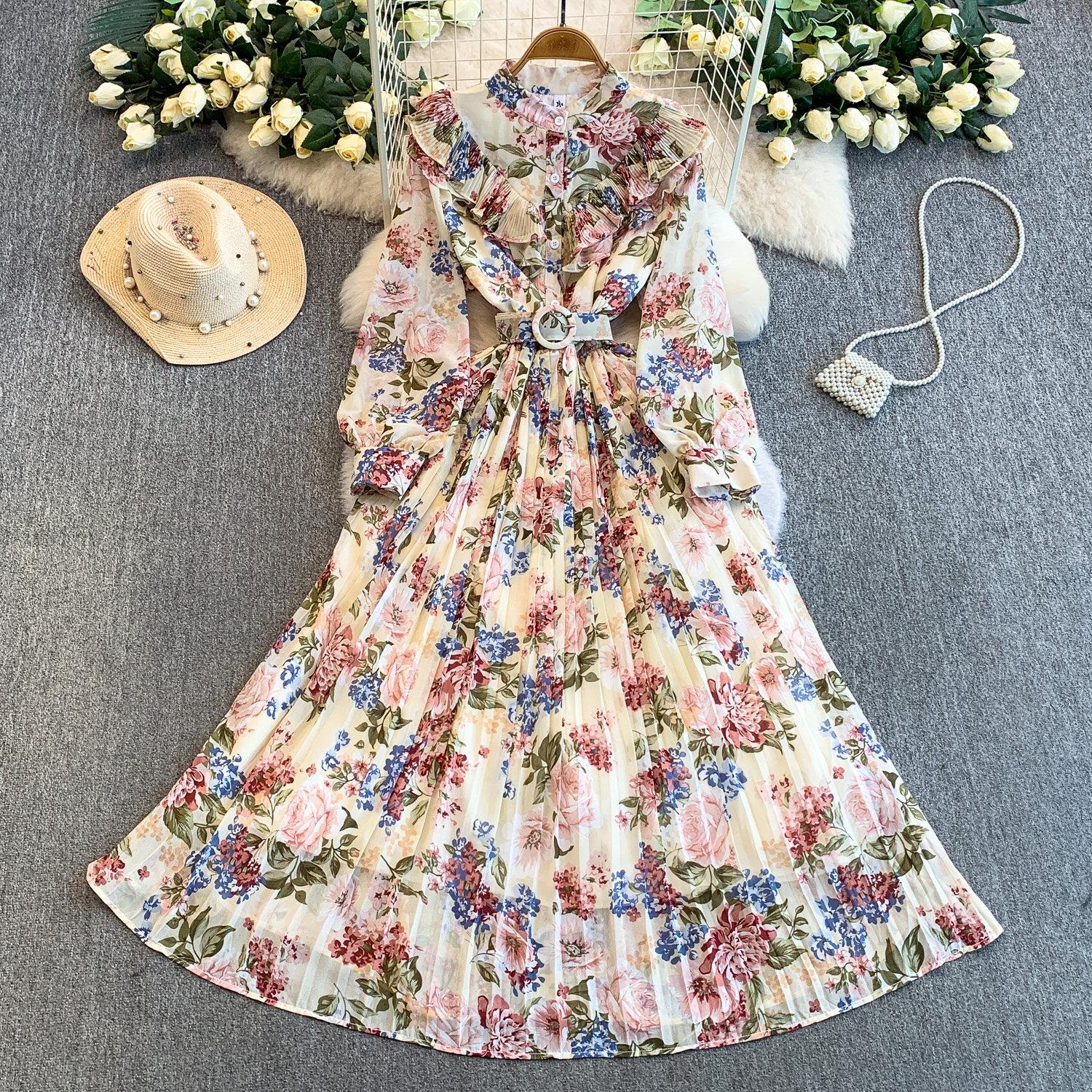 Romantic French Chiffon Print Ruffled Dress with Cinched Waist and Pleated Wide Hem One Size абрикосовый
Romantic French Chiffon Print Ruffled Dress with Cinched Waist and Pleated Wide Hem One Size абрикосовый