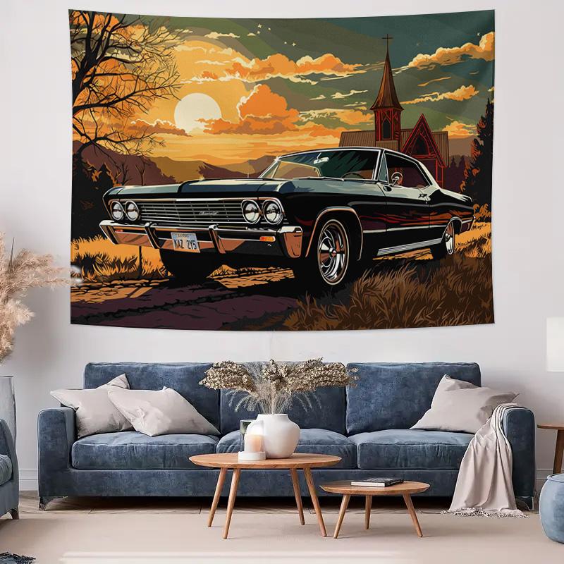 Vintage Classic American Muscle Car Mural Tapestry Nostalgic Landscape Bedroom Decor 74x94cm(29x37in)
Vintage Classic American Muscle Car Mural Tapestry Nostalgic Landscape Bedroom Decor 74x94cm(29x37in)