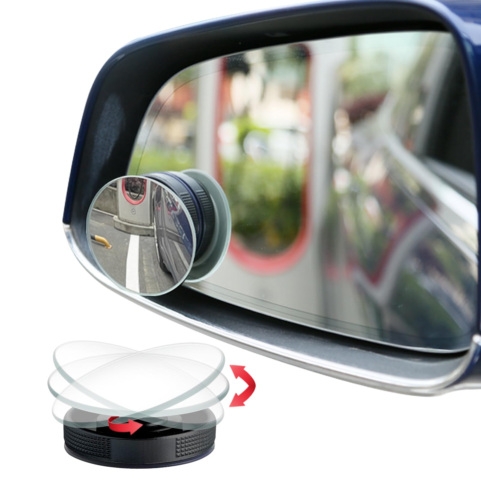 Suction Cup Blind Spot Mirror, Ampper 2 HD Glass Frameless Removable Convex Wide Angle Rear View Mirror (Round, Pack of 2)
Suction Cup Blind Spot Mirror, Ampper 2 HD Glass Frameless Removable Convex Wide Angle Rear View Mirror (Round, Pack of 2)