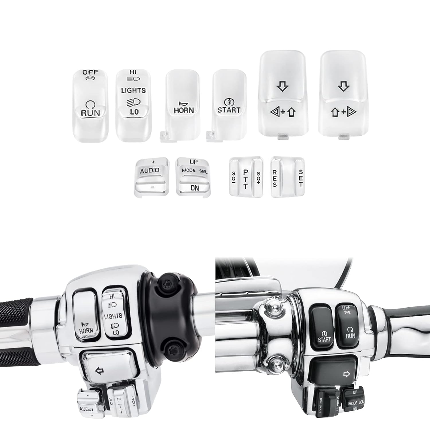 WYNMOTO Chrome Hand Control Switch Housing Switch Cap Kit Compatible for Harley Davidson Touring Electra Road Glide Road King Tri Glide Ultra FLHTCU Chrome
WYNMOTO Chrome Hand Control Switch Housing Switch Cap Kit Compatible for Harley Davidson Touring Electra Road Glide Road King Tri Glide Ultra FLHTCU Chrome