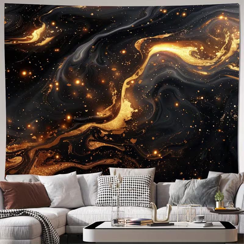 2D Abstract Black Gold Galaxy Tapestry, Modern Wall Decor for Dorm Room 47.2x31.5inch/120*80cm
2D Abstract Black Gold Galaxy Tapestry, Modern Wall Decor for Dorm Room 47.2x31.5inch/120*80cm