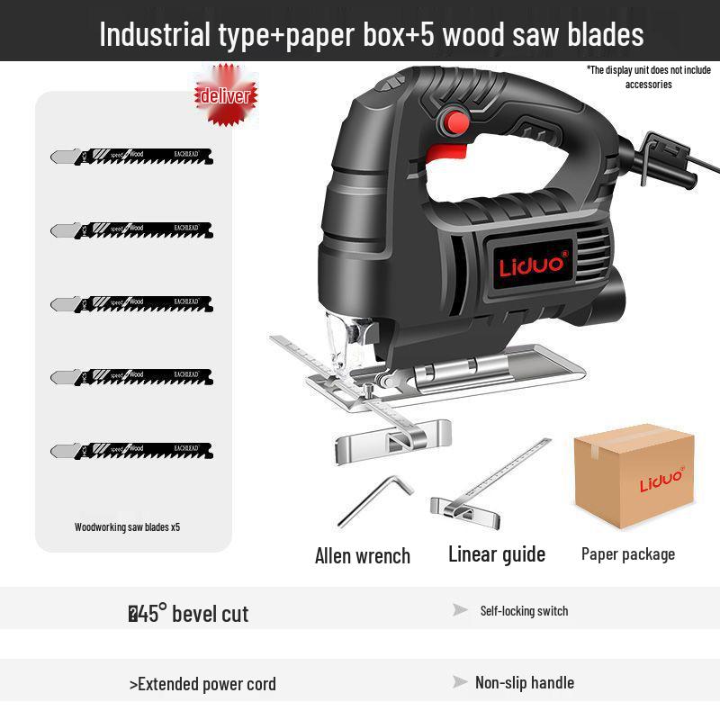 Многофункциональный электрический ручной лобзик для деревообработки
Многофункциональный электрический ручной лобзик для деревообработки