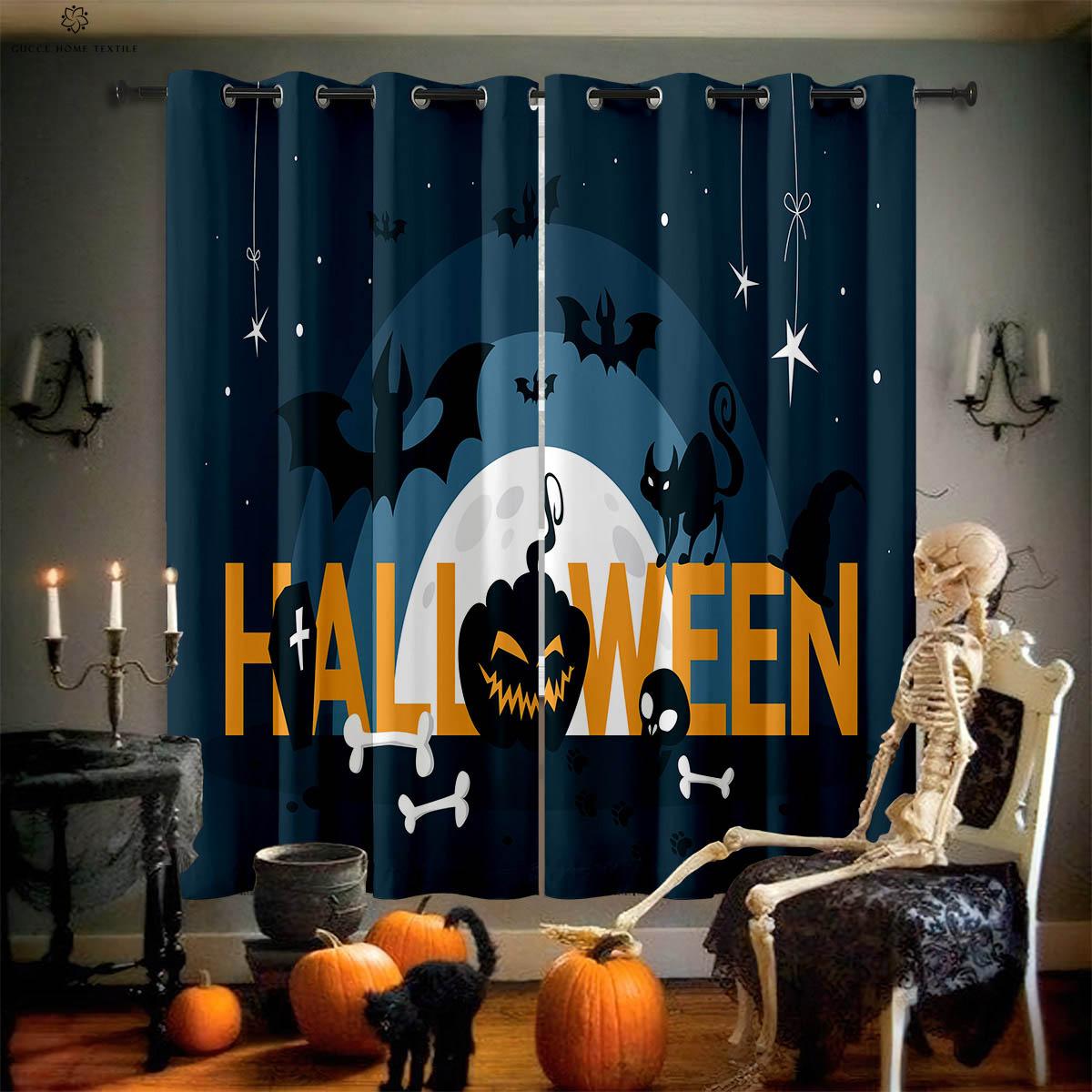 Halloween decoration Elegant curtains Ghost pumpkin witch cartoon print bedroom living room holiday party High Quality W50xH130(CM)x2PCS&Rod pocket
Halloween decoration Elegant curtains Ghost pumpkin witch cartoon print bedroom living room holiday party High Quality W50xH130(CM)x2PCS&Rod pocket