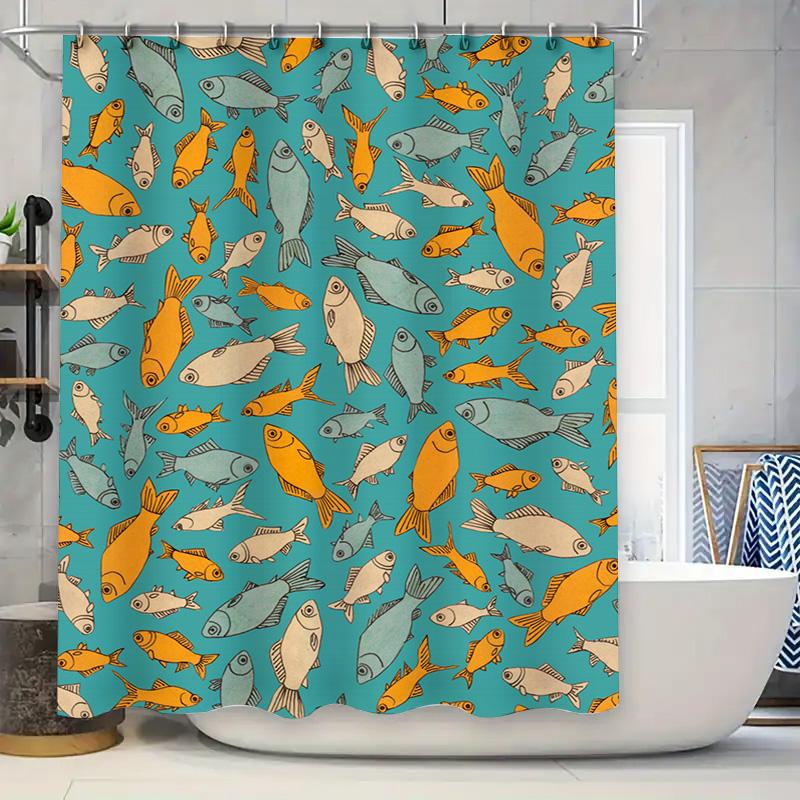 Vibrant Fish Print Shower Curtain for Home Decor Waterproof Fabric in Multiple Colors Available 90x180cm
Vibrant Fish Print Shower Curtain for Home Decor Waterproof Fabric in Multiple Colors Available 90x180cm