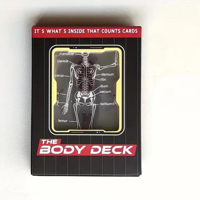 Human Skeleton Knowledge Poker Cards, Transparent PVC Waterproof Cards, Educational Gifts and Collectibles for Medical Students
Human Skeleton Knowledge Poker Cards, Transparent PVC Waterproof Cards, Educational Gifts and Collectibles for Medical Students