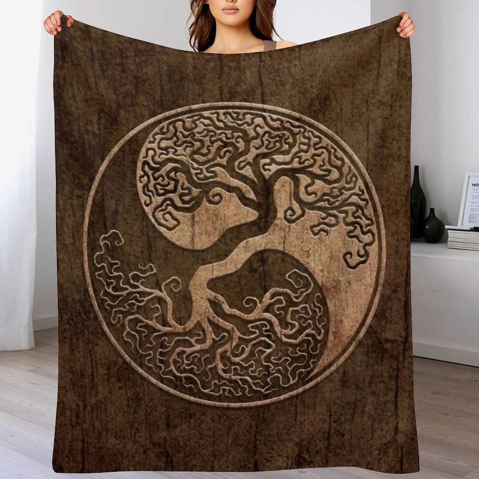 Rough Wood Grain Effect Tree of Life Yin Yang Throw Blanket Cozy Napping Blanket Gift for Mom Dad 102x76cm(40x30in)
Rough Wood Grain Effect Tree of Life Yin Yang Throw Blanket Cozy Napping Blanket Gift for Mom Dad 102x76cm(40x30in)