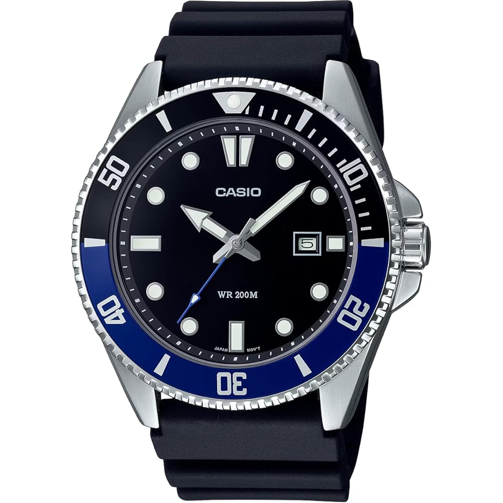 Casio MDV-107-1A2V Analog Sports Watch 20 ATM Water Resistant Black Blue Bezel Rubber Band
Casio MDV-107-1A2V Analog Sports Watch 20 ATM Water Resistant Black Blue Bezel Rubber Band