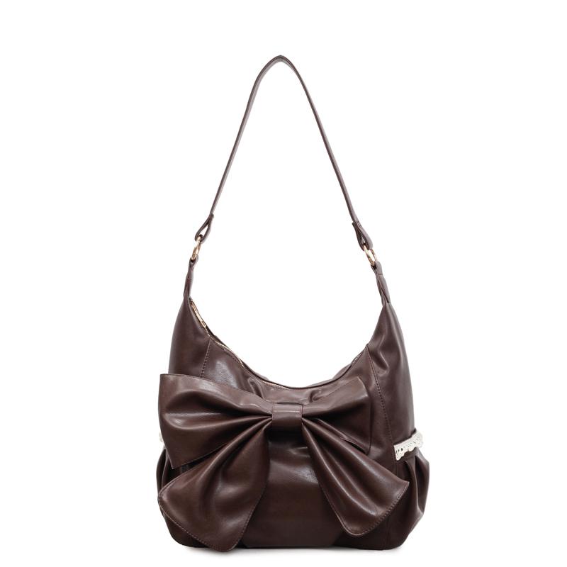 Women s Large Bow Shoulder Bag - Soft Faux Leather Hobo Bag with Lace Detail, Trendy Fashion Handbag for Casual Daily Use & Shopping кавовий
Women s Large Bow Shoulder Bag - Soft Faux Leather Hobo Bag with Lace Detail, Trendy Fashion Handbag for Casual Daily Use & Shopping кавовий