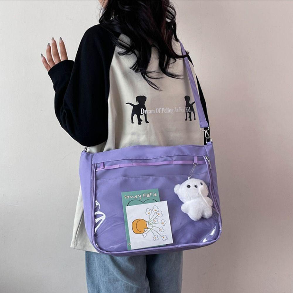 Сумка через плечо Harajuku JK из ПВХ в стиле Лолиты, переносная холщовая сумка-тоут на каждый день фиолетовый
Сумка через плечо Harajuku JK из ПВХ в стиле Лолиты, переносная холщовая сумка-тоут на каждый день фиолетовый