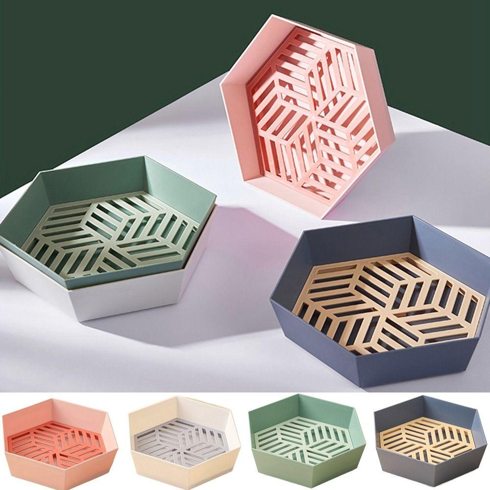 Draining Geometric Fruit Plate Double-layer Tea Cup Drain Plate Hexagonal Fruit Tray Kitchen
Draining Geometric Fruit Plate Double-layer Tea Cup Drain Plate Hexagonal Fruit Tray Kitchen