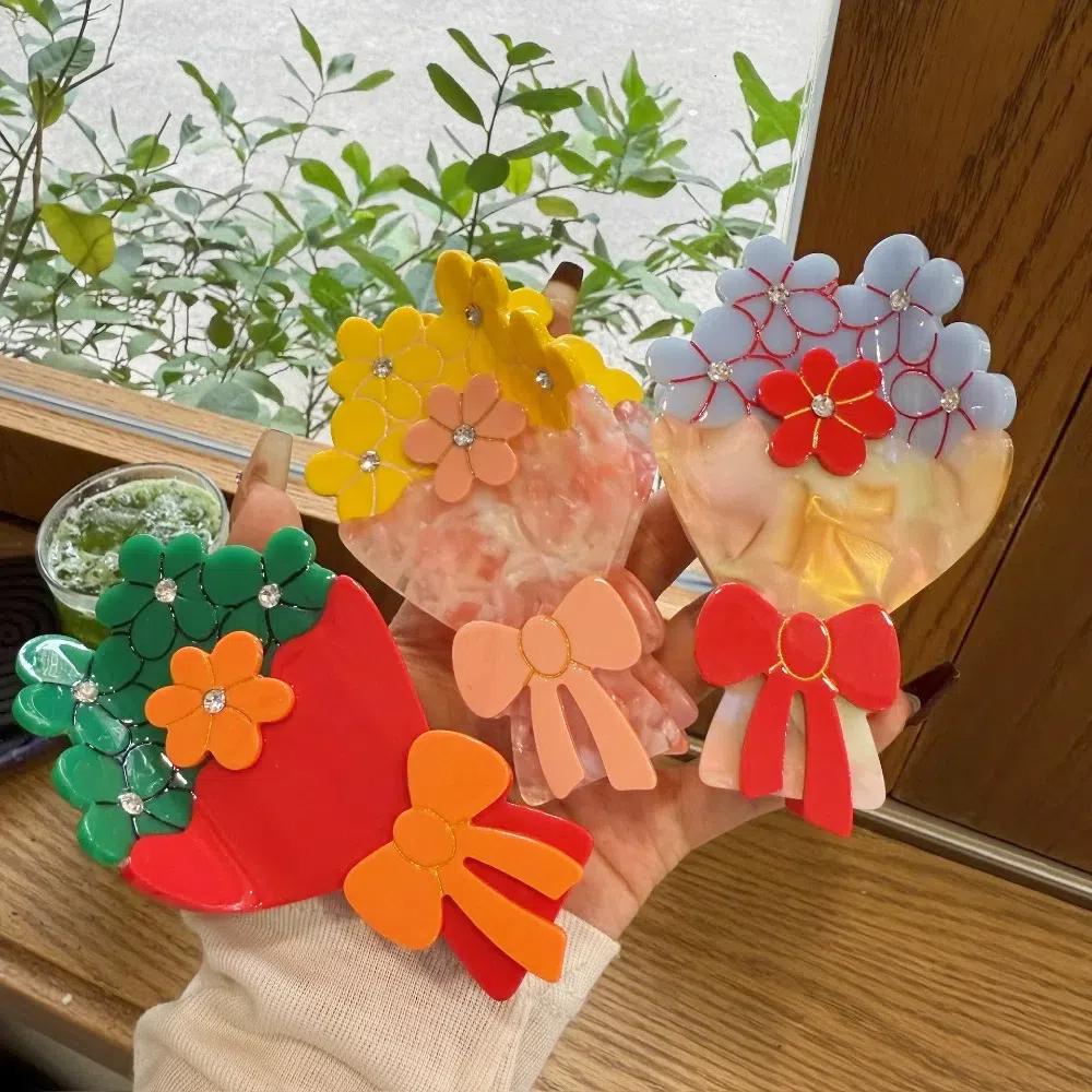 Acetic Acid Acetate Bouquet Hair Claw Elegant Rhinestone Crab Clip Hairpin Flower Hair Clip Beach Style A
Acetic Acid Acetate Bouquet Hair Claw Elegant Rhinestone Crab Clip Hairpin Flower Hair Clip Beach Style A