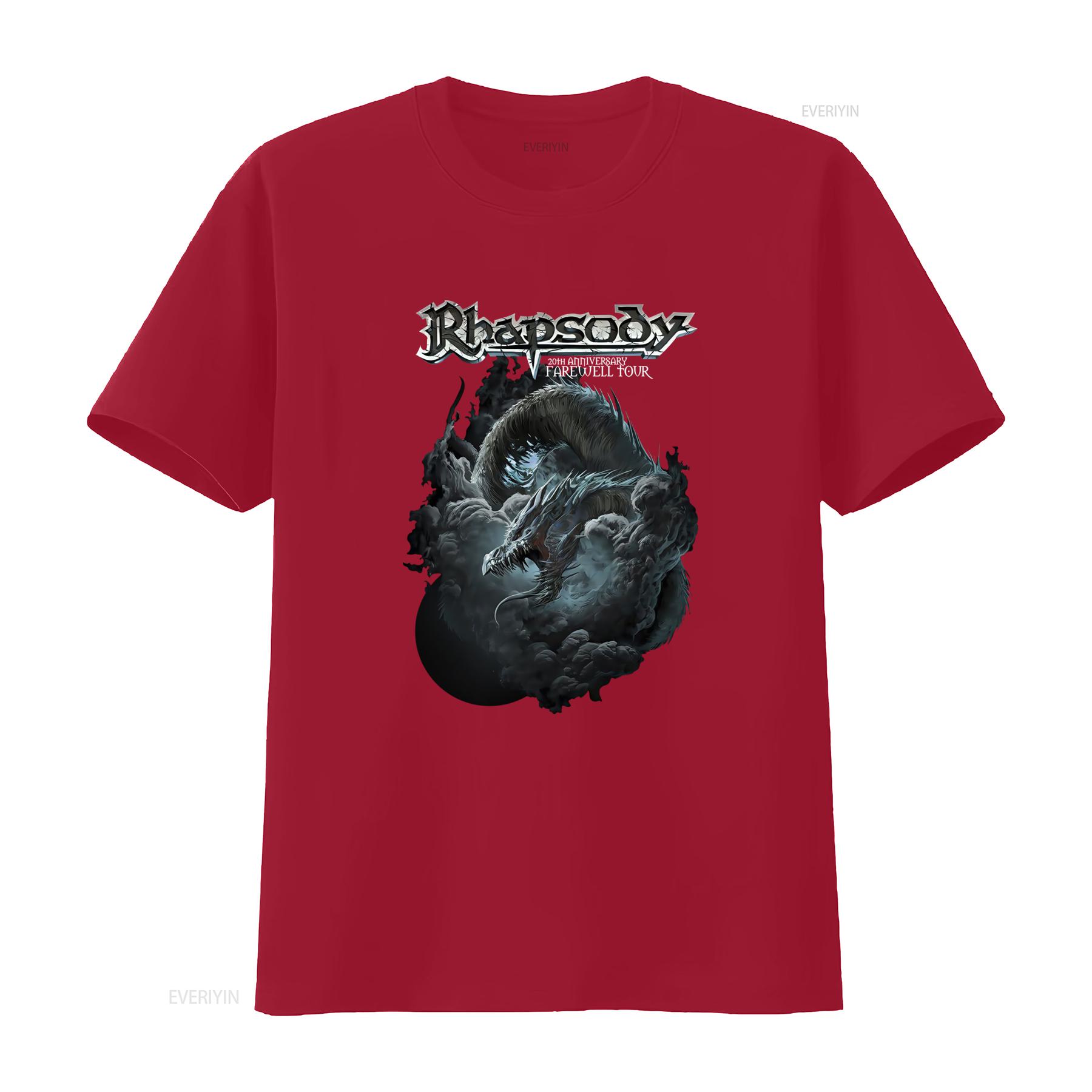 Rhapsody 20th Anniversary Farewell Tour Blue Dragon T Shirt S XXL Power Metal Official vintage Washed Casual fashion homme S
Rhapsody 20th Anniversary Farewell Tour Blue Dragon T Shirt S XXL Power Metal Official vintage Washed Casual fashion homme S