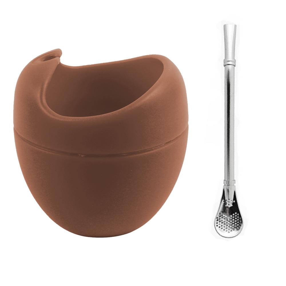 5oz Silicone Bombillas Yerba Mate Cup Set Tea Cup With Yerba Bombilla Straw BPA Free Thermal Mug Bar Dinnerware Accessories кавовий
5oz Silicone Bombillas Yerba Mate Cup Set Tea Cup With Yerba Bombilla Straw BPA Free Thermal Mug Bar Dinnerware Accessories кавовий
