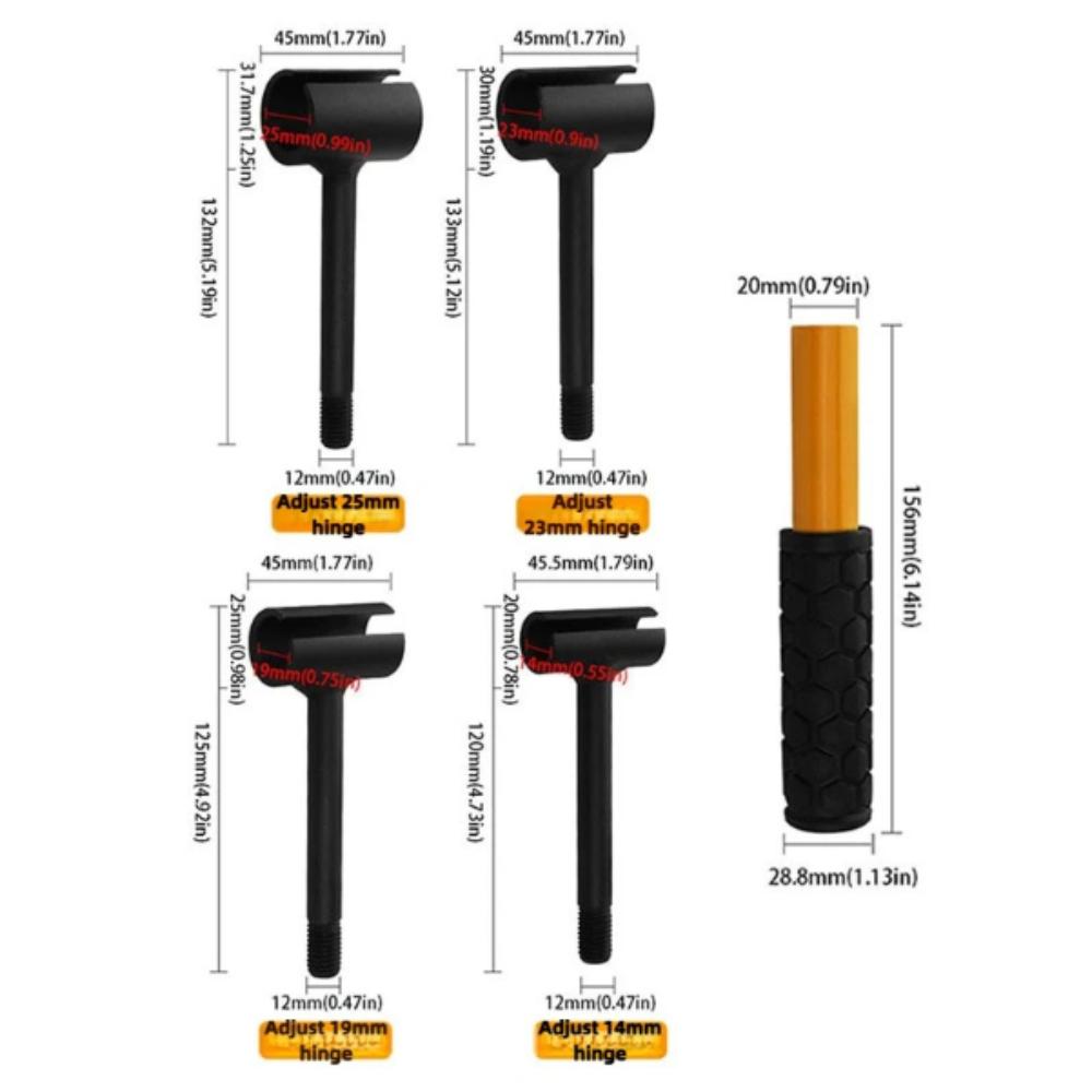 Heavy-Duty Construction Door Hinge Wrench Portable Design 4-in-1 Wrench Door Repair 4 Replacement heads
Heavy-Duty Construction Door Hinge Wrench Portable Design 4-in-1 Wrench Door Repair 4 Replacement heads