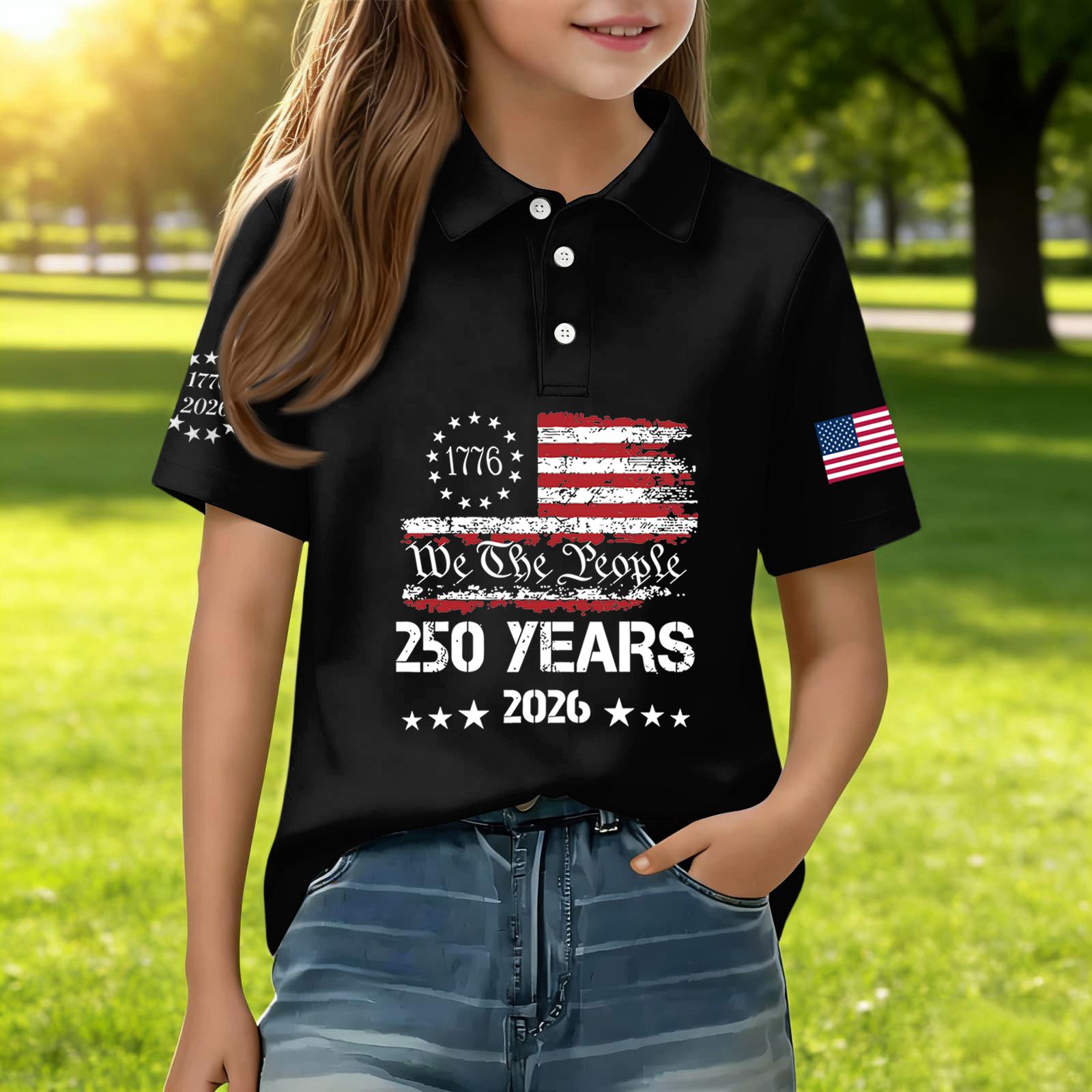 Kids Casual Short Sleeve T Shirt Independence Day Print Polo Shirt Lightweight Comfortable Summer Top for Boys Girls 110 чёрный
Kids Casual Short Sleeve T Shirt Independence Day Print Polo Shirt Lightweight Comfortable Summer Top for Boys Girls 110 чёрный