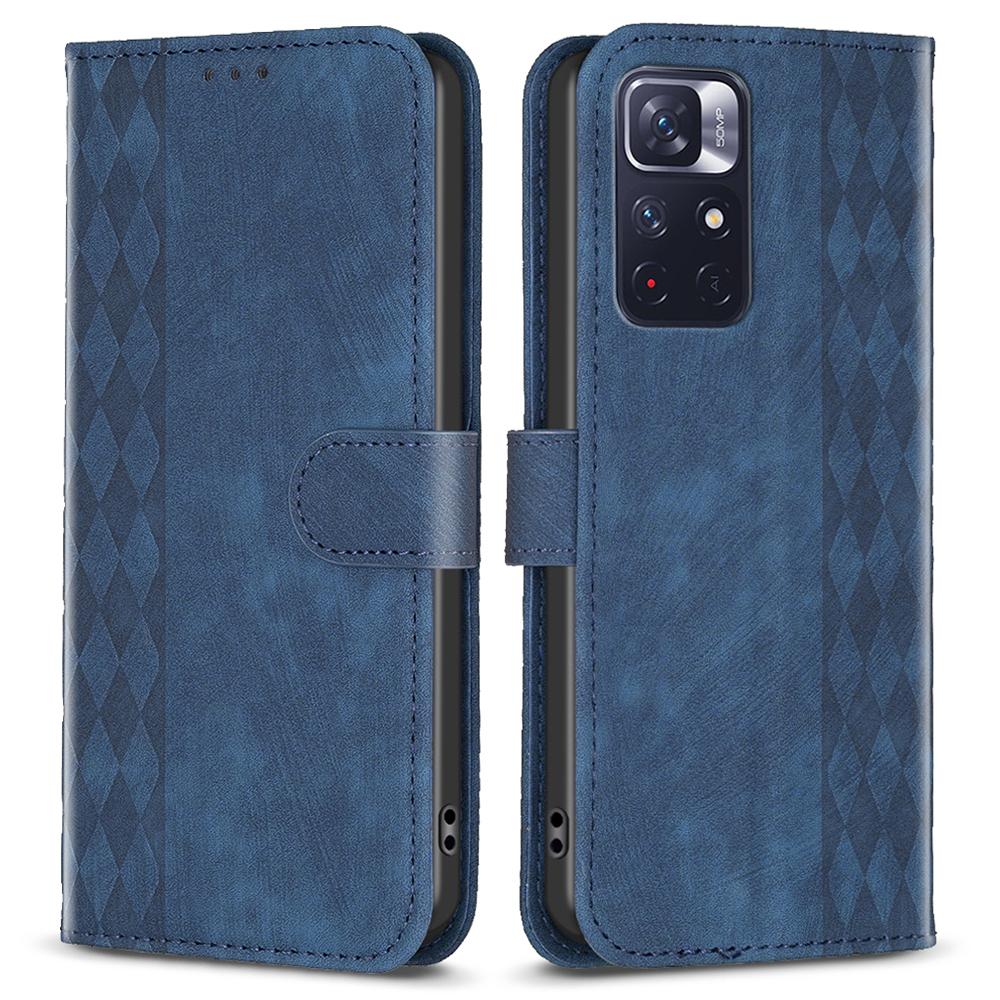 For Xiaomi Redmi Note 11 4G (Qualcomm)/Note 11S 4G Leather Phone Case Imprinting Grid Wallet Stand Shell Blue
For Xiaomi Redmi Note 11 4G (Qualcomm)/Note 11S 4G Leather Phone Case Imprinting Grid Wallet Stand Shell Blue