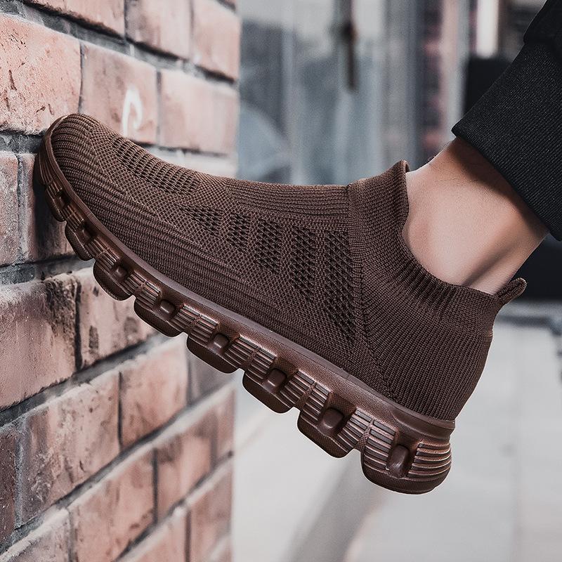 New trendy couple high-top socks shoes lightweight fly-woven casual sports shoes men and women one pedal 45 бежевий
New trendy couple high-top socks shoes lightweight fly-woven casual sports shoes men and women one pedal 45 бежевий