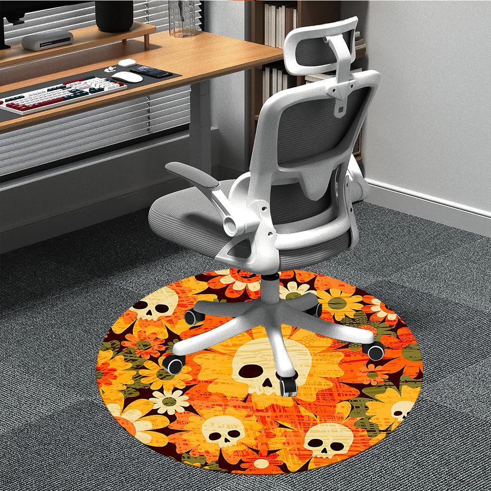 1pc Skull Flowers Office Round Area Rug, Mat Suitable For Office, Under Office Chairs Bedroom Living Room Home Decor, Room Deco 80cm
1pc Skull Flowers Office Round Area Rug, Mat Suitable For Office, Under Office Chairs Bedroom Living Room Home Decor, Room Deco 80cm