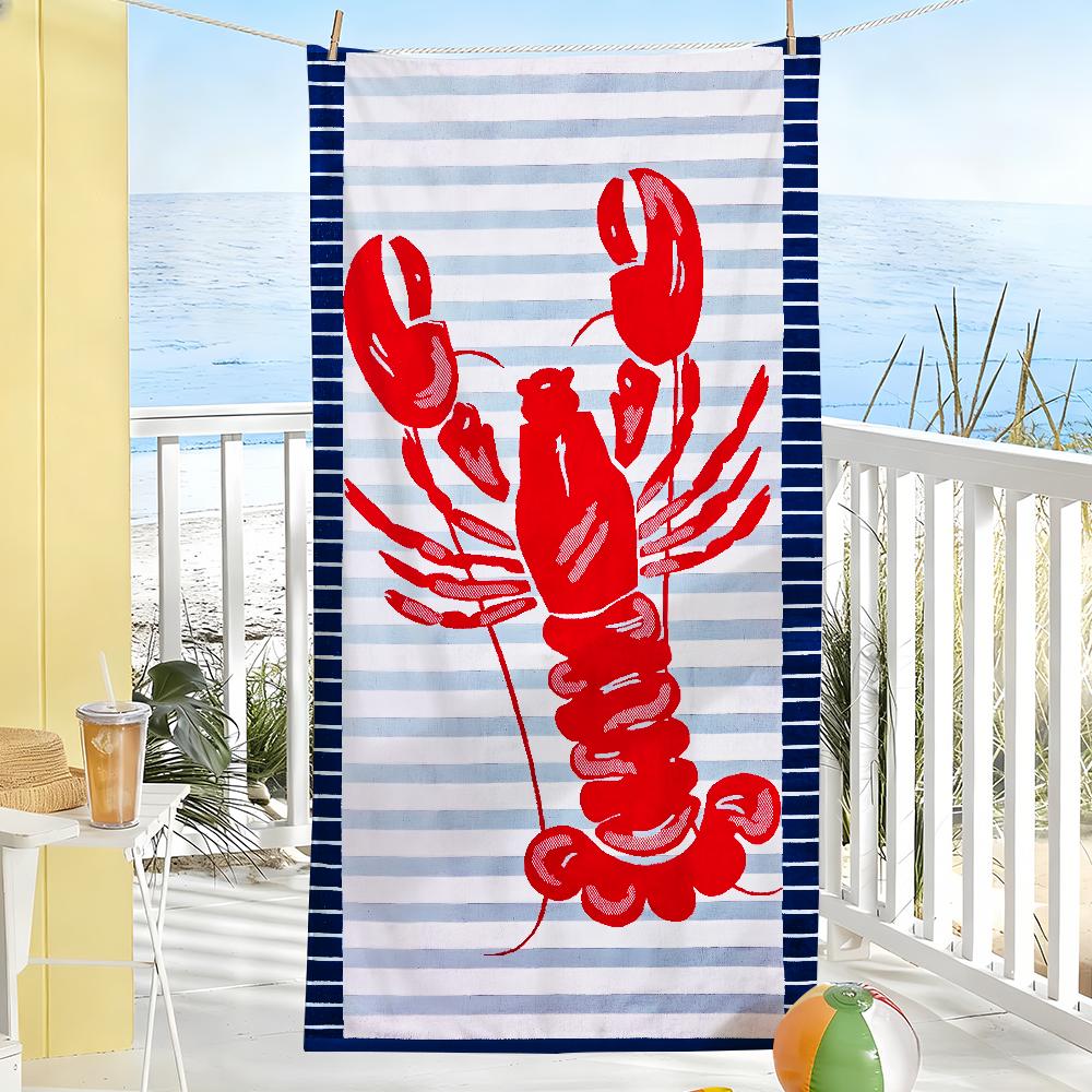 Lobster Guest Blue Red Striped Towel Soft Pool Gift For Travel Gym Shower Camping Quick Dry Sports Large Beach Towels W40*H60(CM)
Lobster Guest Blue Red Striped Towel Soft Pool Gift For Travel Gym Shower Camping Quick Dry Sports Large Beach Towels W40*H60(CM)