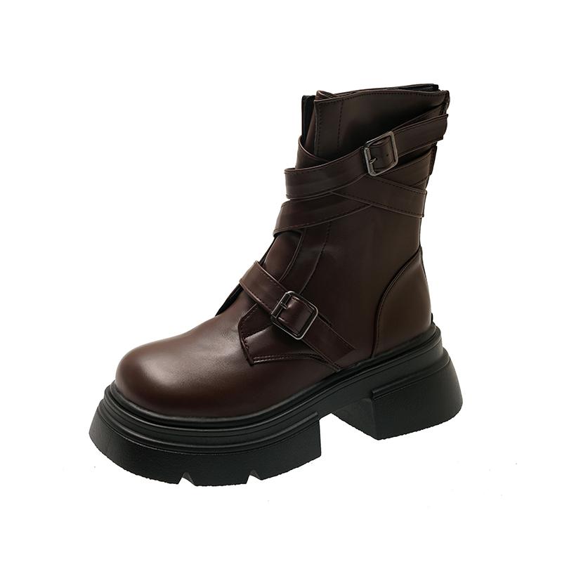 Knight Boots Autumn and Winter New Round Toe Platform Back Zip Block Heel Anti-Slip Wear-Resistant Booties 40 коричневий
Knight Boots Autumn and Winter New Round Toe Platform Back Zip Block Heel Anti-Slip Wear-Resistant Booties 40 коричневий