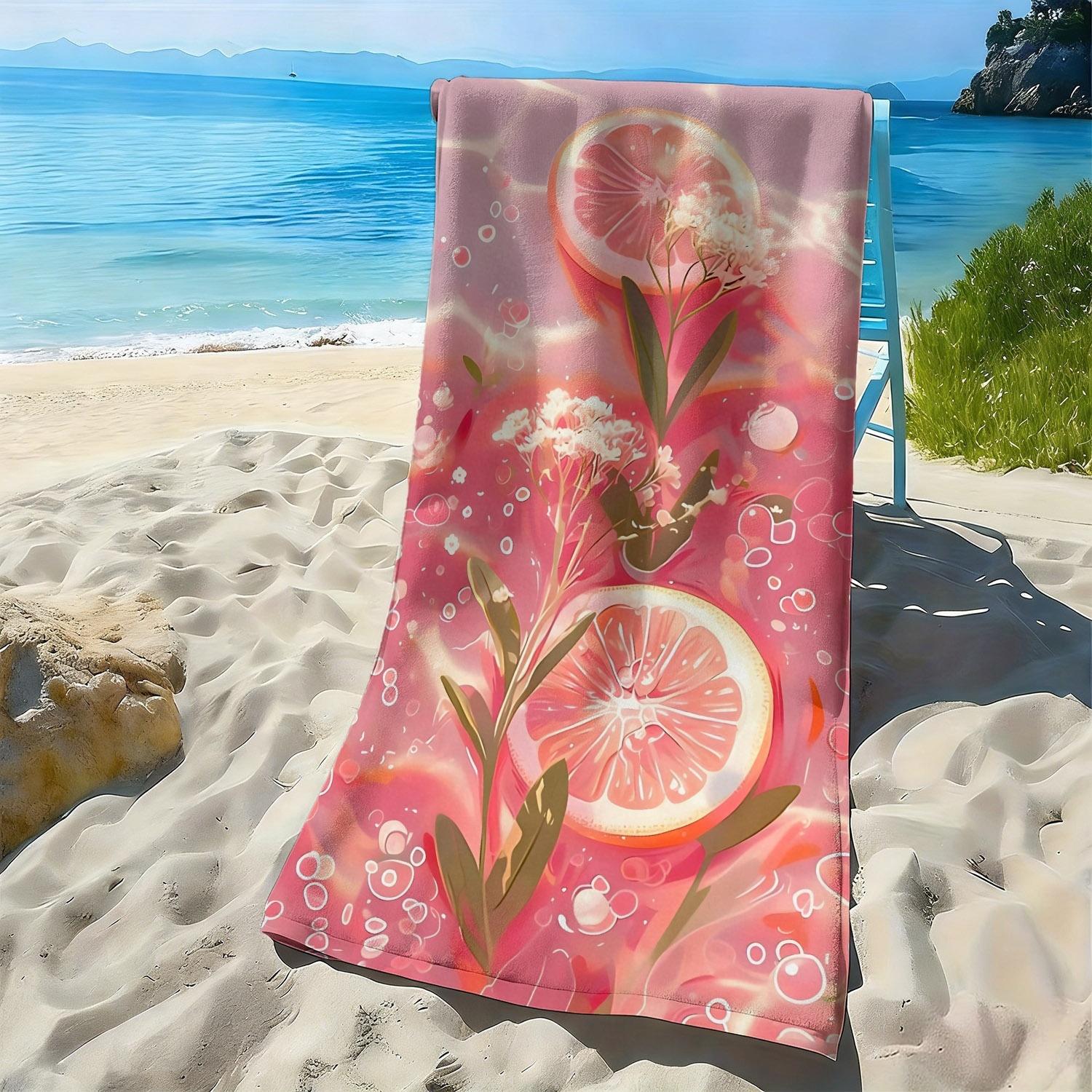 Fruit, flower and lemon pattern polyester microfiber beach towel is highly absorbent, suitable for swimming and beach outings W40*H60(CM)
Fruit, flower and lemon pattern polyester microfiber beach towel is highly absorbent, suitable for swimming and beach outings W40*H60(CM)