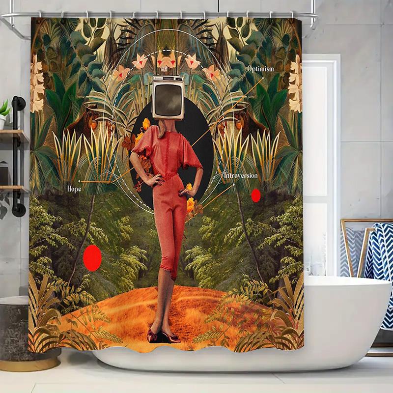 Vintage Botanical Portrait Shower Curtain Set Tropical Leaf Pattern Backdrop Washroom Decor Artistic Wall Hanging Home Textile W60H190(CM)-1 Pcs
Vintage Botanical Portrait Shower Curtain Set Tropical Leaf Pattern Backdrop Washroom Decor Artistic Wall Hanging Home Textile W60H190(CM)-1 Pcs