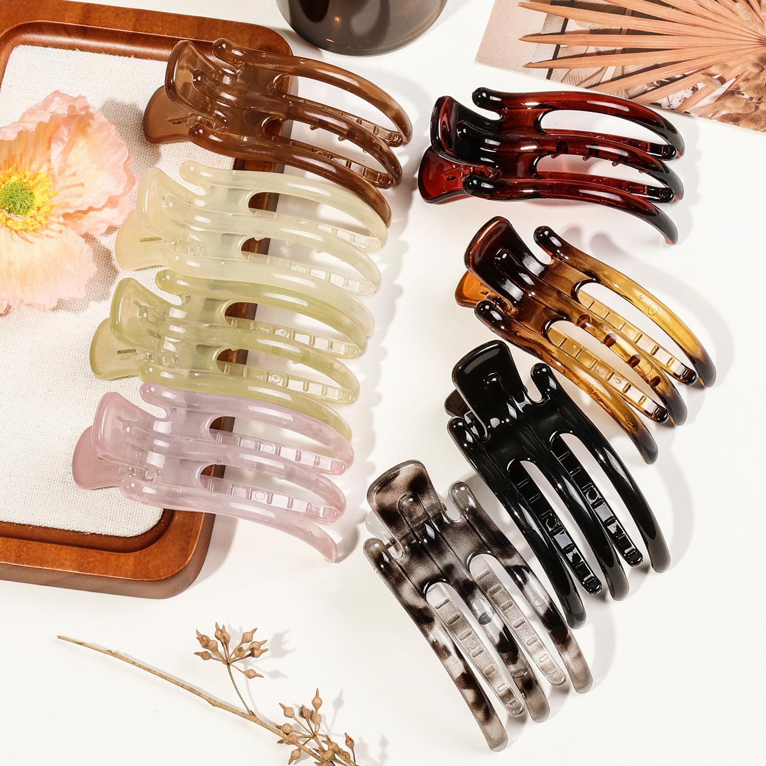 Korean Simple Acrylic Hair Claw Women Hair Crab Clamp Ponytail Holder Three Toothed Hairpin Fashion Non-slip Barrette Headwear 8cm
Korean Simple Acrylic Hair Claw Women Hair Crab Clamp Ponytail Holder Three Toothed Hairpin Fashion Non-slip Barrette Headwear 8cm