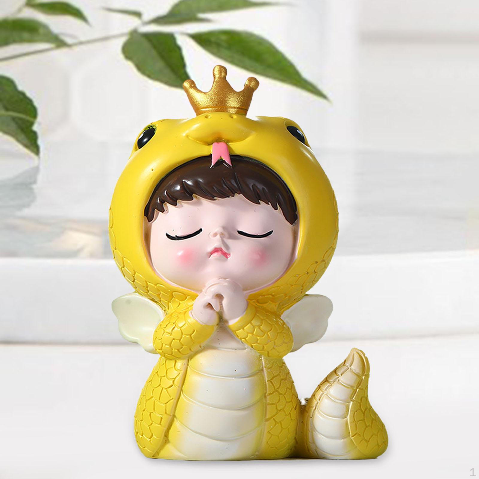 Очаровательная фигурка змеи из смолы для домашнего декора жёлтый
Очаровательная фигурка змеи из смолы для домашнего декора жёлтый