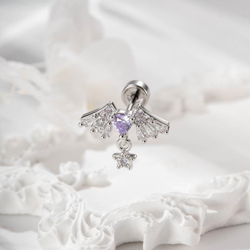 Fashion Luxury Angel Wings Love Heart Zircon Pentagram Pendant Earbone Nails Earring Women Jewelry Accessries Gifts A5
Fashion Luxury Angel Wings Love Heart Zircon Pentagram Pendant Earbone Nails Earring Women Jewelry Accessries Gifts A5