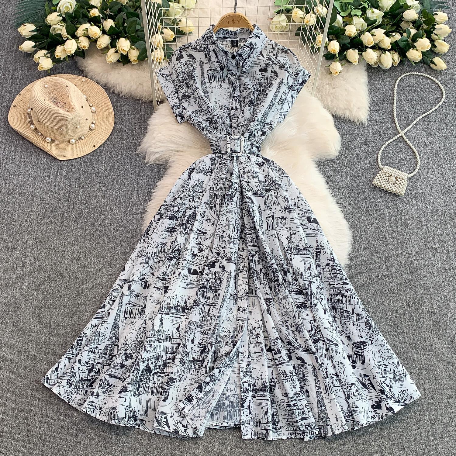 Акварельный принт Отложной воротник irt Женская юбка макси с поясом, приталенная, Корейский стиль, Повседневная, С высокой талией, Средней длины XXL
Акварельный принт Отложной воротник irt Женская юбка макси с поясом, приталенная, Корейский стиль, Повседневная, С высокой талией, Средней длины XXL