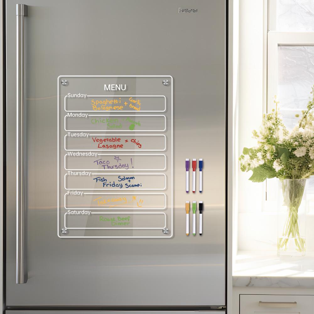 Прозрачная акриловая магнитная доска для сухого стирания, еженедельный планировщик 8,27x11,7 дюймов, доска для письма, многоразовый план для холодильника TYU371 TYU620
Прозрачная акриловая магнитная доска для сухого стирания, еженедельный планировщик 8,27x11,7 дюймов, доска для письма, многоразовый план для холодильника TYU371 TYU620