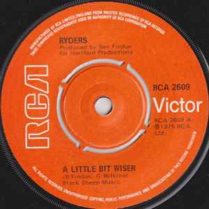 7inch Record RYDERS (2) - A Little Bit Wiser RCA2609 RCA Victor 1975 UK Pop Used
7inch Record RYDERS (2) - A Little Bit Wiser RCA2609 RCA Victor 1975 UK Pop Used