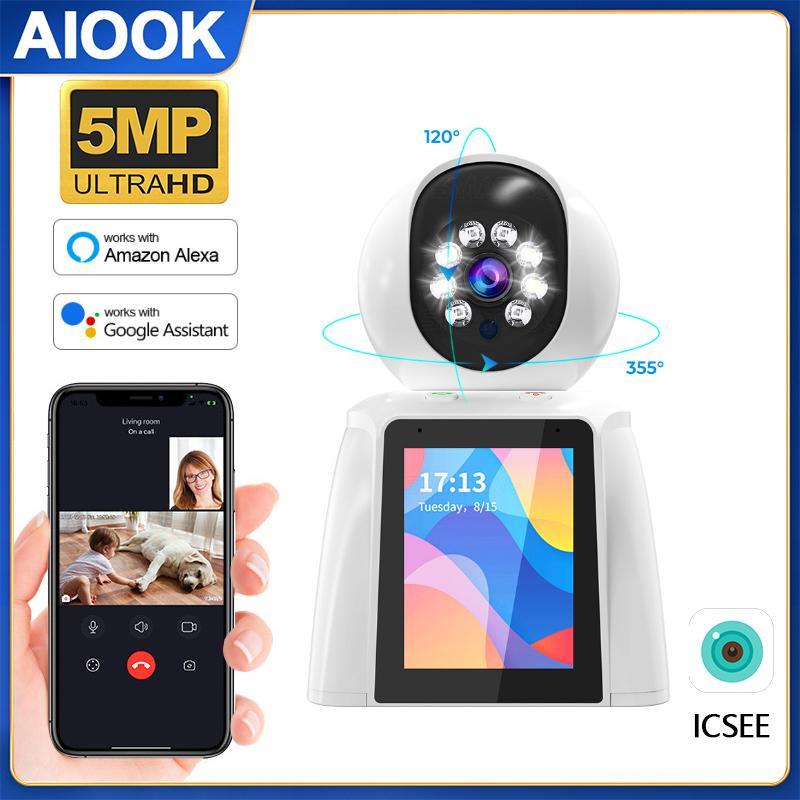 AIOOK Домашняя камера HD 5MP 2,8-дюймовый экран Видеовызов Домофон WIFI Камера видеонаблюдения Полноцветное ночное видение Мобильный мониторинг PTZ Приложение ICSEE
AIOOK Домашняя камера HD 5MP 2,8-дюймовый экран Видеовызов Домофон WIFI Камера видеонаблюдения Полноцветное ночное видение Мобильный мониторинг PTZ Приложение ICSEE