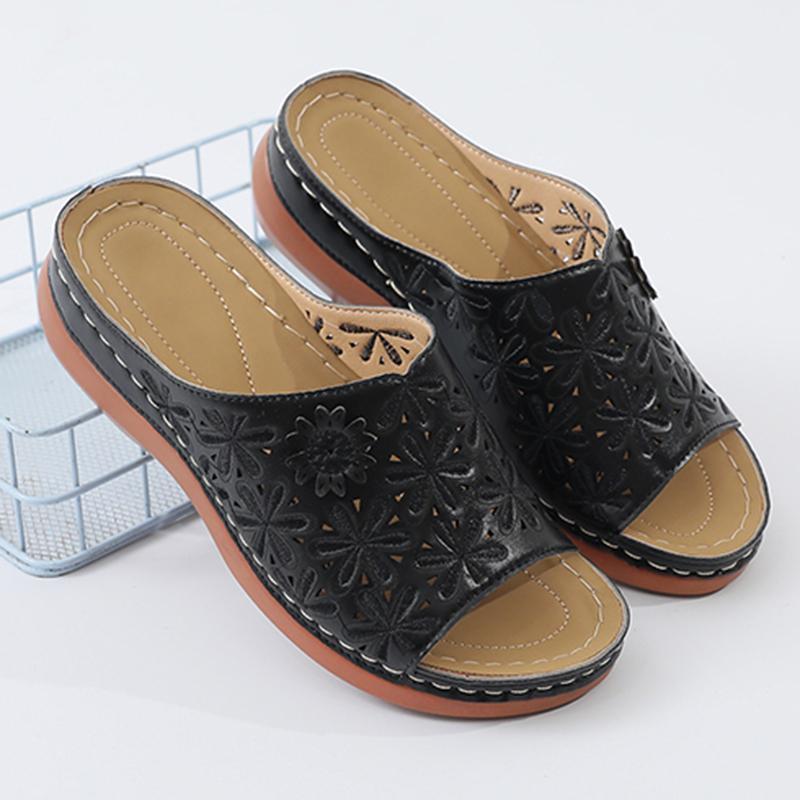 Женские тапочки на платформе Lucyever Vintage Flower 2024 года, летние босоножки на танкетке с открытым носком, удобные женские туфли больших размеров для повседневной носки 35-43 38 чёрный
Женские тапочки на платформе Lucyever Vintage Flower 2024 года, летние босоножки на танкетке с открытым носком, удобные женские туфли больших размеров для повседневной носки 35-43 38 чёрный