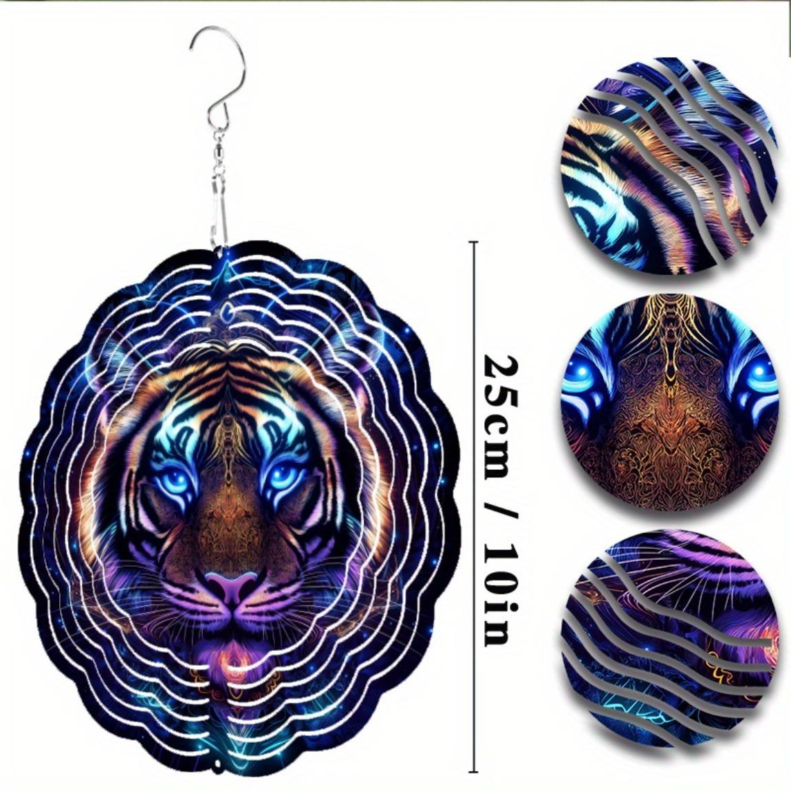 10-дюймовый тигровый ветряк, уличный садовый декор с вращающимся на 360 градусов крюком, яркий сине-фиолетовый дизайн для патио, газона, двора, подарок 01A
10-дюймовый тигровый ветряк, уличный садовый декор с вращающимся на 360 градусов крюком, яркий сине-фиолетовый дизайн для патио, газона, двора, подарок 01A