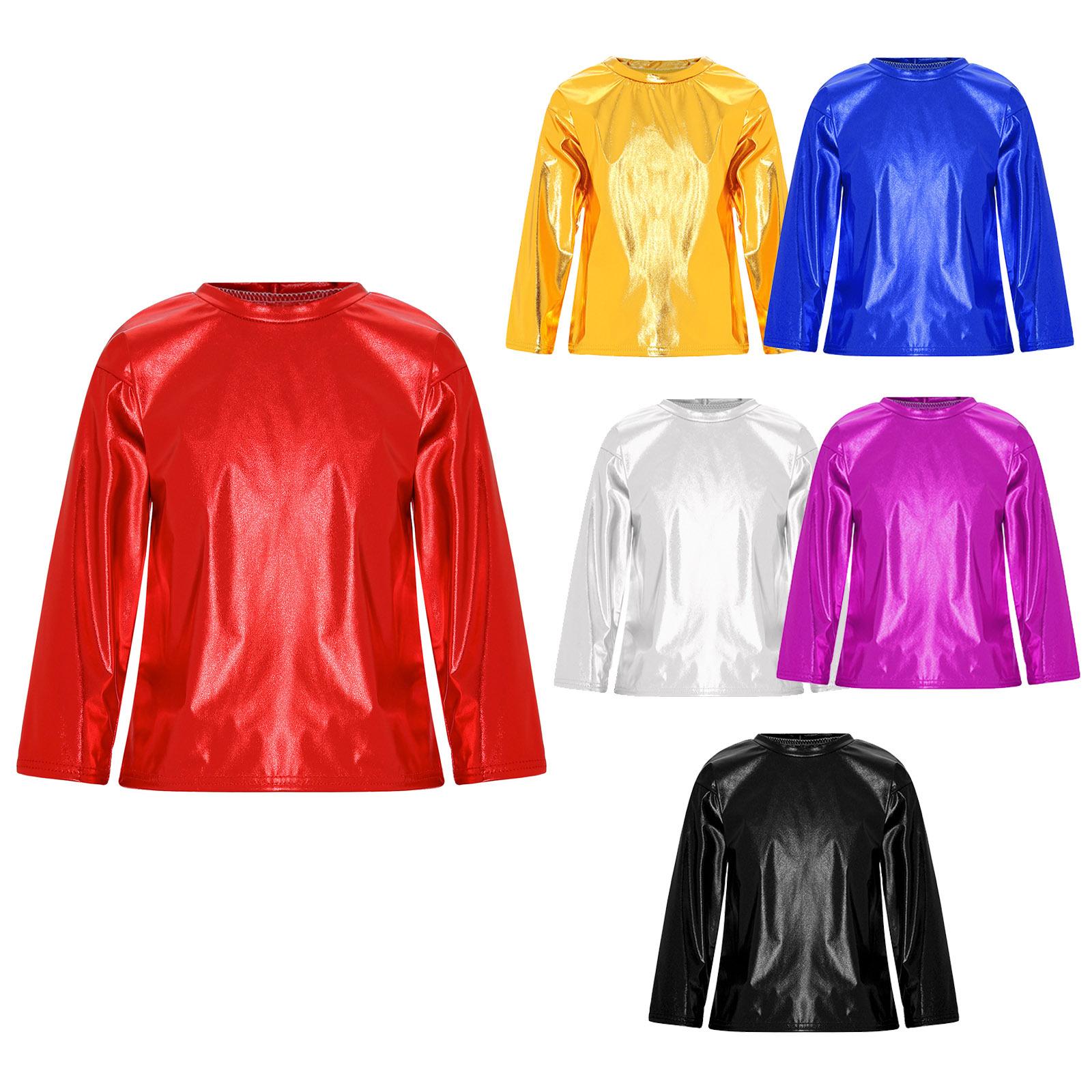 Kids Girls Boys Jazz Dance Stage Performance Tops Metallic Shiny Long Sleeve Round Neck T-shirt 3-4 Years золотий
Kids Girls Boys Jazz Dance Stage Performance Tops Metallic Shiny Long Sleeve Round Neck T-shirt 3-4 Years золотий