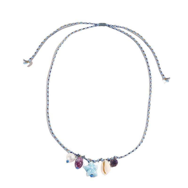 Adjustable Beach Theme Jewelry Ceramic Marine Life Pendant Necklace With Colorful Rope Chain Summer Fashion Accessory
Adjustable Beach Theme Jewelry Ceramic Marine Life Pendant Necklace With Colorful Rope Chain Summer Fashion Accessory