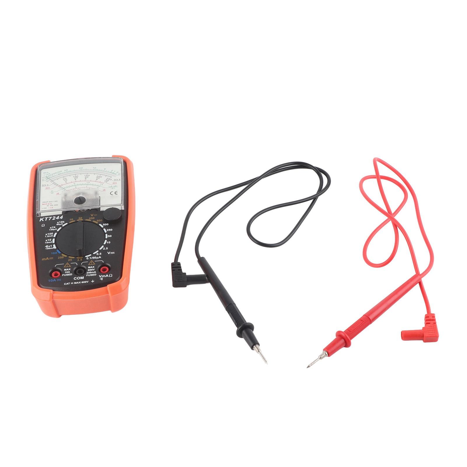 KT7244 Pointer Multimeter High Accuracy Voltage Current Meter with AntiFall Protective Shell
KT7244 Pointer Multimeter High Accuracy Voltage Current Meter with AntiFall Protective Shell