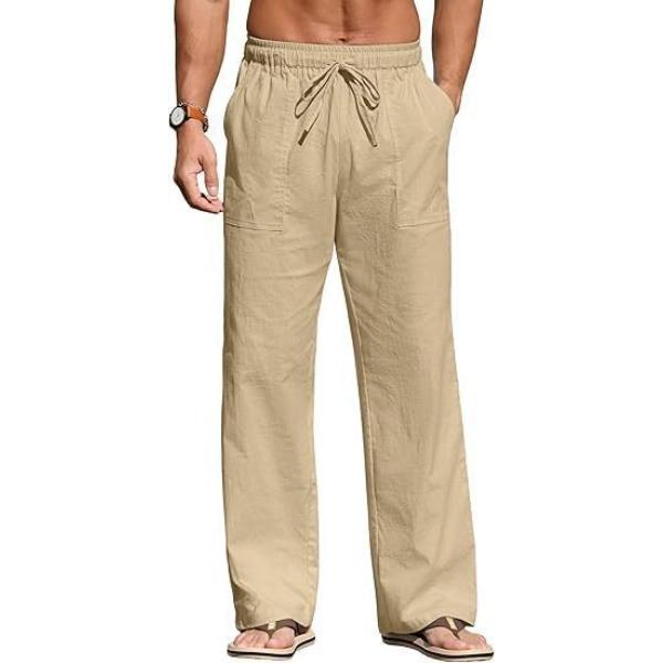 Чоловічі бавовняні лляні штани. Повсякденні вільні штани. Чоловічі дихаючі однотонні штани на зав’язках для йоги. S хакі
Чоловічі бавовняні лляні штани. Повсякденні вільні штани. Чоловічі дихаючі однотонні штани на зав’язках для йоги. S хакі