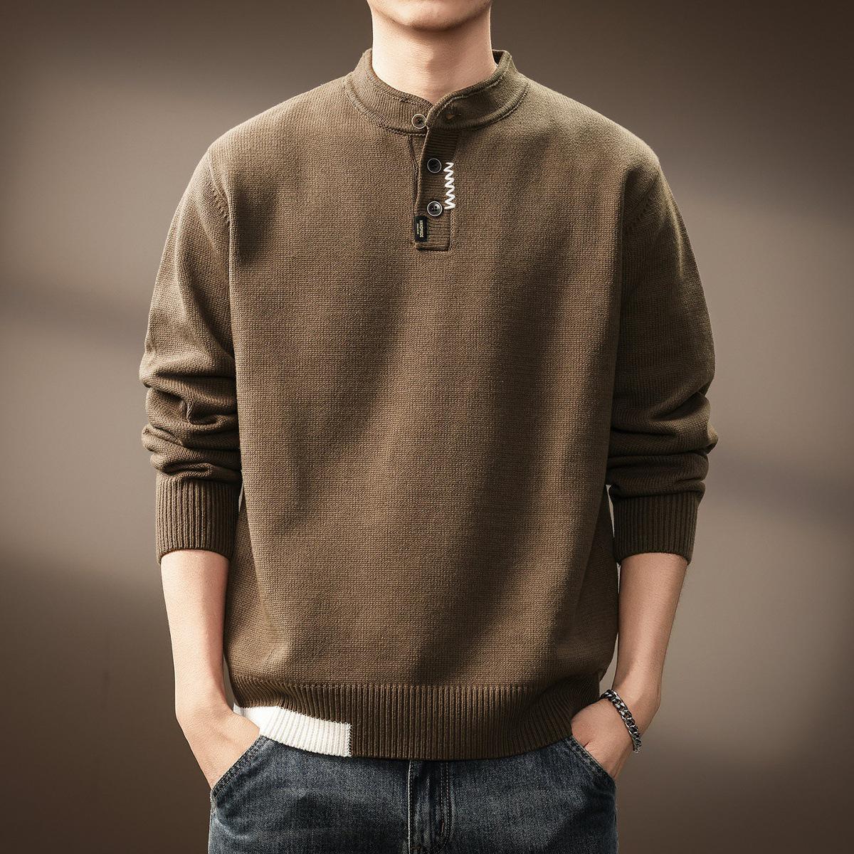 Men s Trendy Henley Collar Knit Sweater: Versatile, Long-Sleeved, Loose-Fit for Autumn/Winter 3XL (for 180-200 jin) оливковий колір
Men s Trendy Henley Collar Knit Sweater: Versatile, Long-Sleeved, Loose-Fit for Autumn/Winter 3XL (for 180-200 jin) оливковий колір