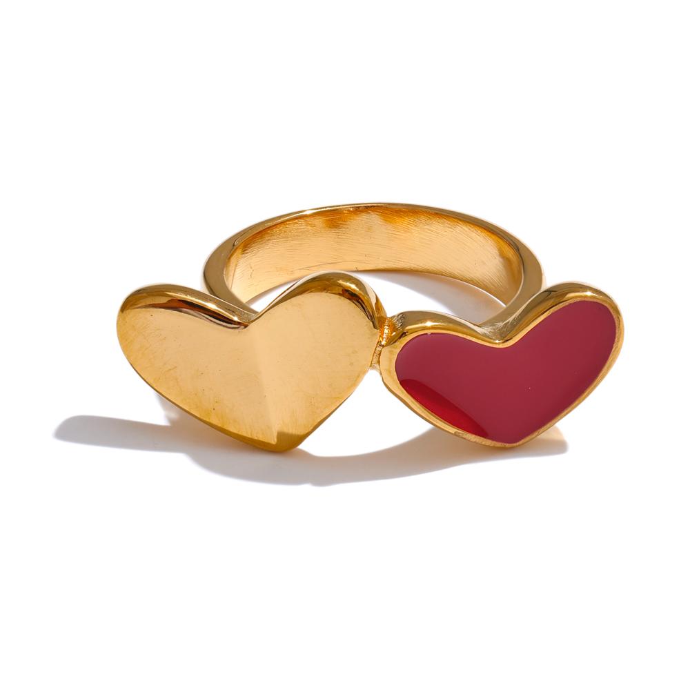 Yhpup 678# Stainless Steel Red Enamel Heart Stylish Ring 18K Gold Color Plated Romantic Valentine s Day Gift Smooth Jewelry 6
Yhpup 678# Stainless Steel Red Enamel Heart Stylish Ring 18K Gold Color Plated Romantic Valentine s Day Gift Smooth Jewelry 6