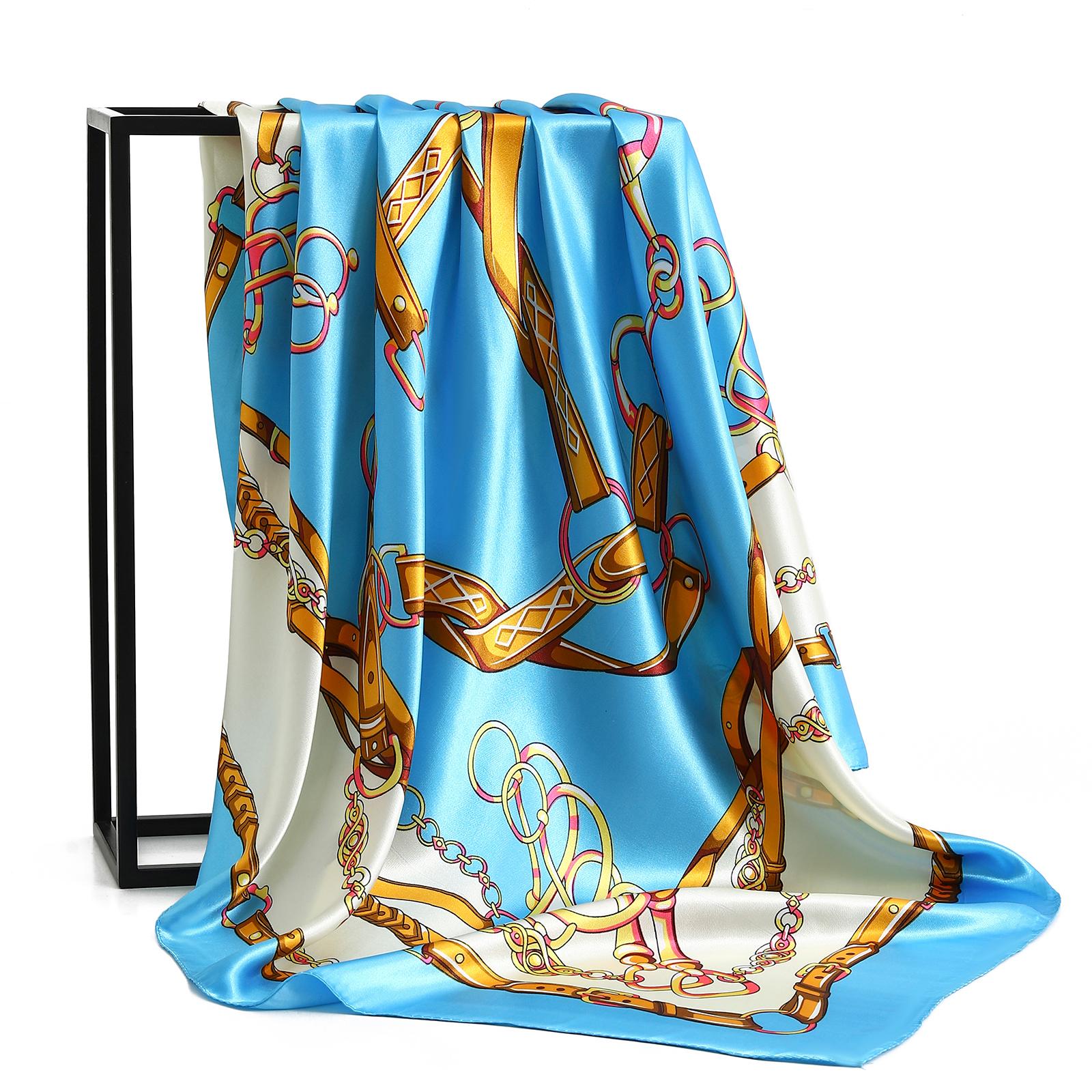 Scarves 90*90Cm Women Print Twil Hair Neck Square Silk Scarf Office Lady Shawl Bandana 90X90Cm Muslim Hijab Handkerchief Korean
Scarves 90*90Cm Women Print Twil Hair Neck Square Silk Scarf Office Lady Shawl Bandana 90X90Cm Muslim Hijab Handkerchief Korean
