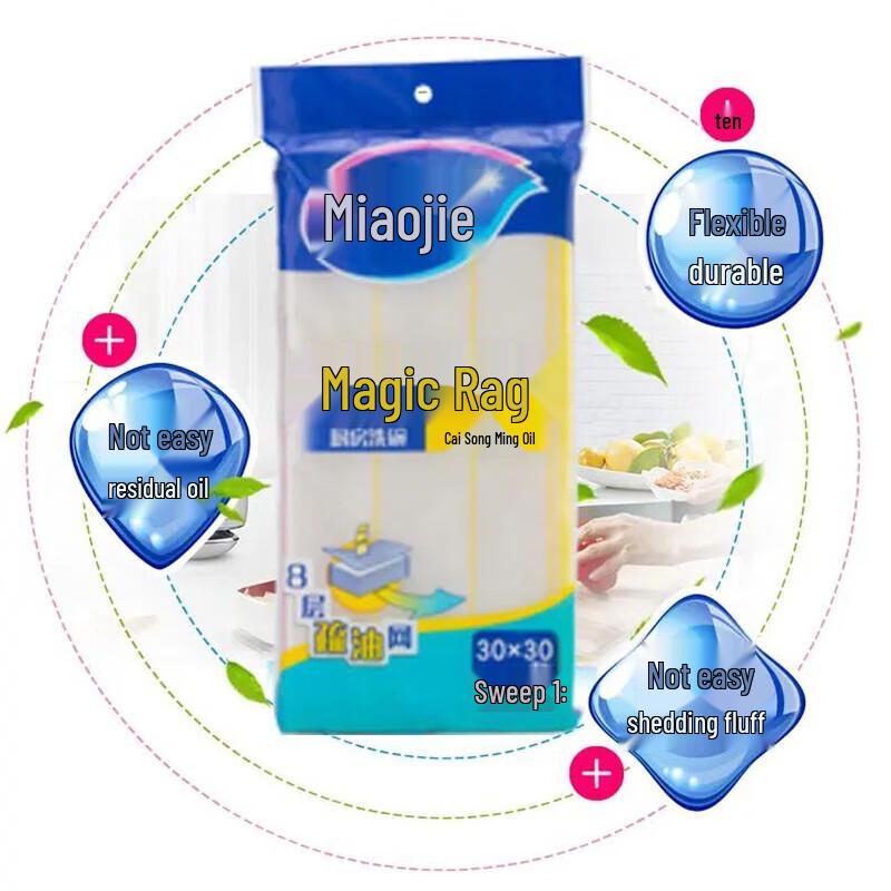 MIAOJIE Magic Cleaning Cloth 30x30cm (12-Pack)
MIAOJIE Magic Cleaning Cloth 30x30cm (12-Pack)