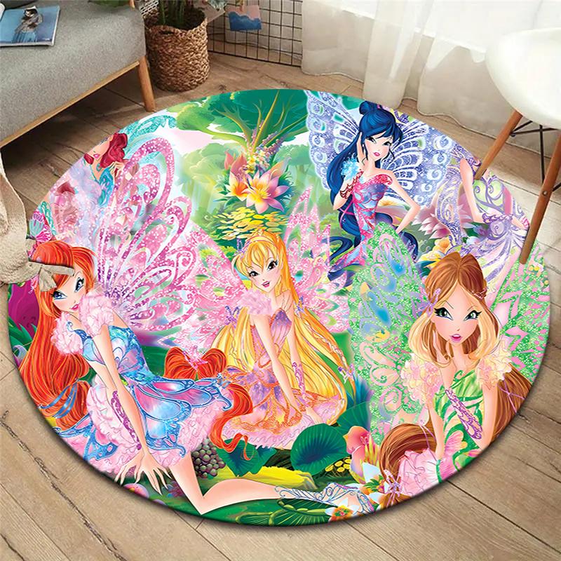 Круглий килим Winx Club, Килимок для вітальні, спальні, дивана, ігрової кімнати, Нековзкий килимок для підлоги 80cmx80cm
Круглий килим Winx Club, Килимок для вітальні, спальні, дивана, ігрової кімнати, Нековзкий килимок для підлоги 80cmx80cm
