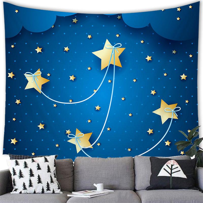 Гобелен с изображением луны и звезд, синий и желтый настенный декор, гобелен, детский декор для спальни, фон 100X75CM
Гобелен с изображением луны и звезд, синий и желтый настенный декор, гобелен, детский декор для спальни, фон 100X75CM