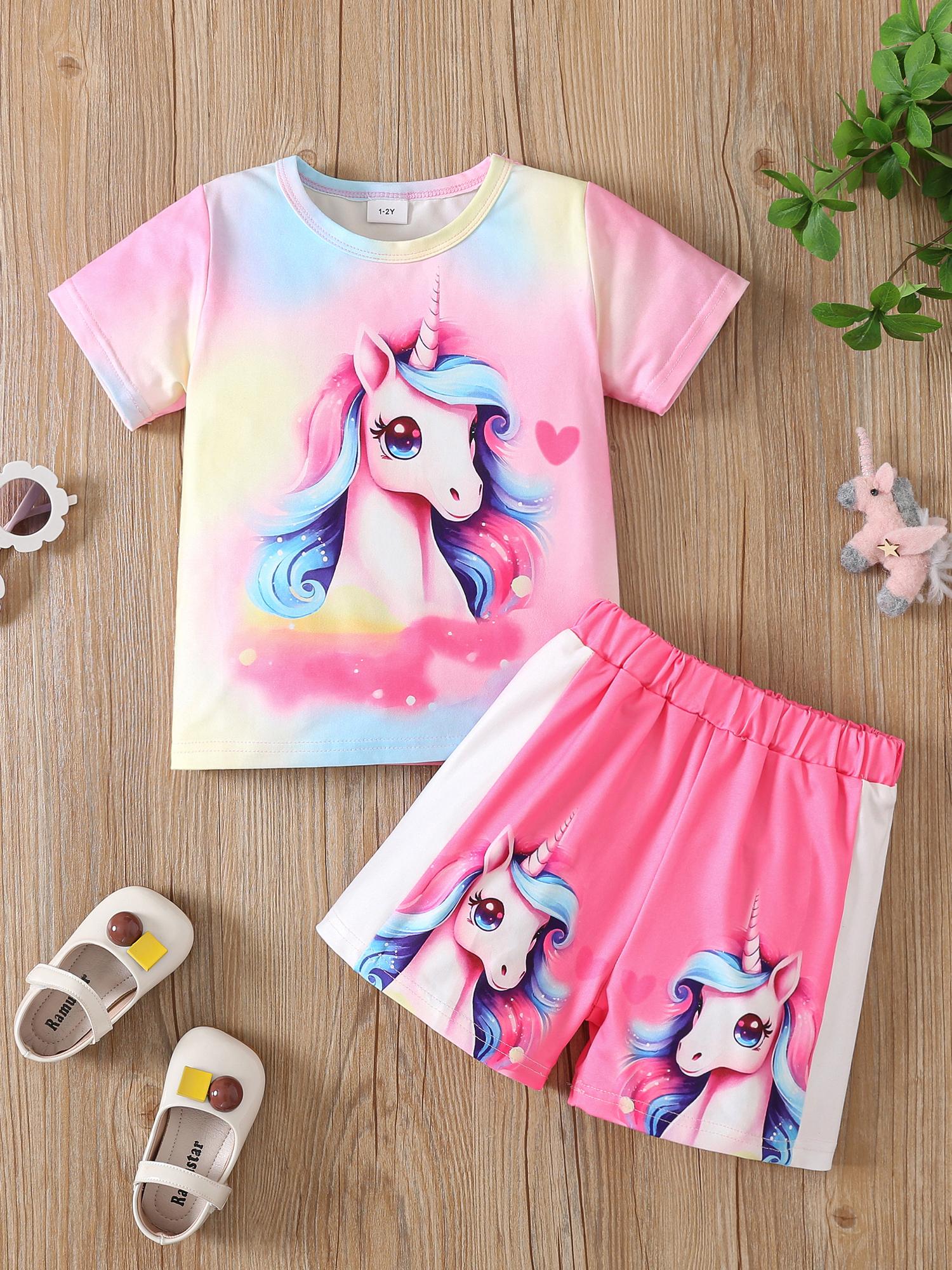 Girls 2 Piece Outfit 1-8Y Rainbow Gradient Unicorn T-Shirt with Pink Shorts Set Kids Summer Fantasy Clothing Sets 7-8Y Яскраво-рожевий
Girls 2 Piece Outfit 1-8Y Rainbow Gradient Unicorn T-Shirt with Pink Shorts Set Kids Summer Fantasy Clothing Sets 7-8Y Яскраво-рожевий